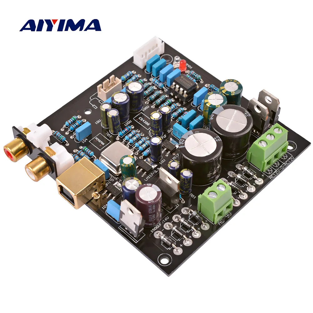 AIYIMA CS4398 PCM2706 USB DAC декодер PCM2706 аудио декодирование USB PCM2706 декодер плата