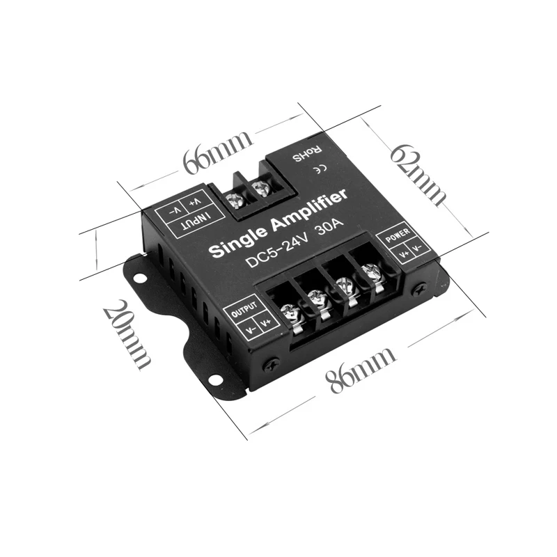 30A DC5V/150 Вт 12 В/360 Вт 24 В/720 Вт одноканальный светодиодный Усилитель мощности повторитель мощности для Светодиодный Одноцветный светильник 5-24 В