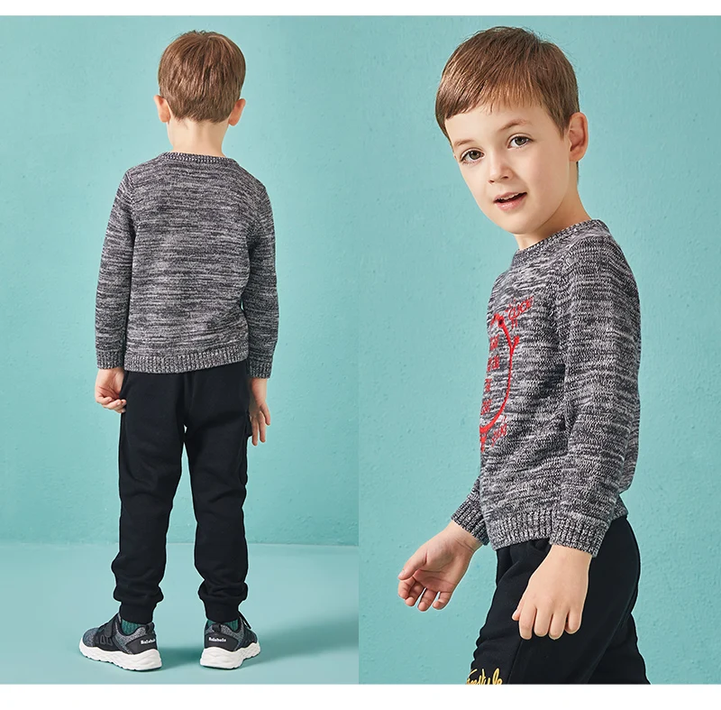 Balabala/модный осенний хлопковый свитер для маленьких детей с рисунком из мультфильма; весенне-осенние свитера для мальчиков; Детский свитер
