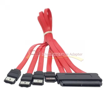 

internal 32 Pin SFF-8484 to 4 eSATA 7 Pin external hard disk SAS Cable 50cm