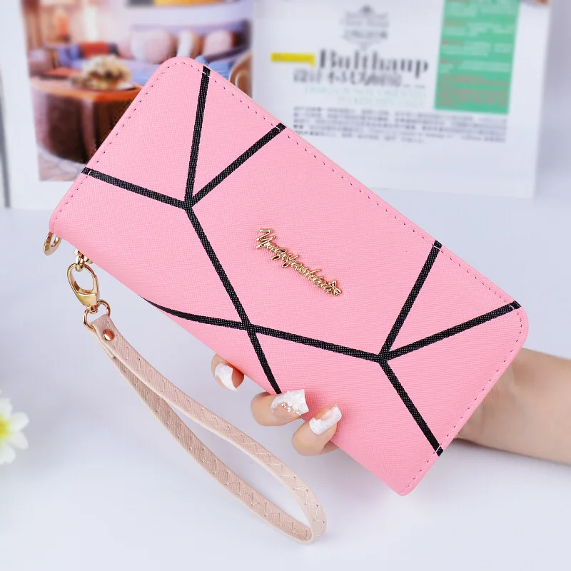 Geometrische Frauen 120 Lange Teile Brieftasche Reißverschluss Langen Geldbörsen los Design Großhandel Mode RqdzwEd