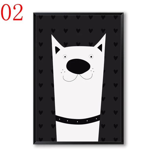 Canvas-Poster-Decor-Kids-Room-Printing-Wall-Black-White-Cartoon-Animal-Lovely-River-Horse-Bear-Rabbit.jpg_640x640 (2)