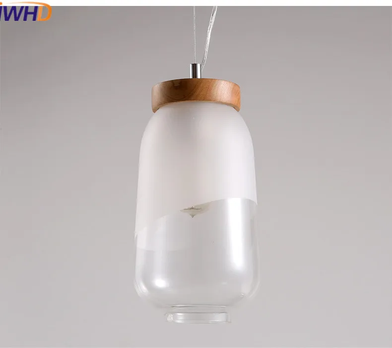 Iwhd LED Lámparas colgantes moda moderna lámpara colgante de madera interior Iluminación accesorios cocina bar colgante lámpara iluminacion