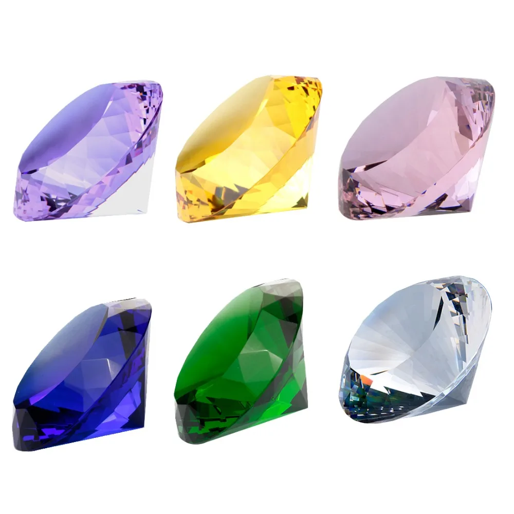 Goede Nieuwe 150mm Diamond Shape Crystal Rhinestone Presse papier Wedding Party Gunsten Home Decoratie Gift Bedrukking