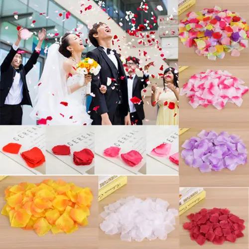100 шт. шелковые лепестки роз листья для свадебной вечеринки украшения конфетти |
