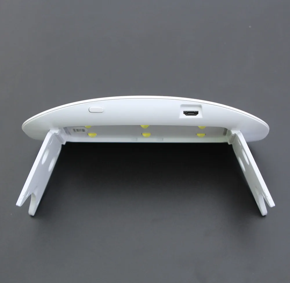 SUNmini 6 Вт Светодиодный УФ-Сушилка для ногтей, лампа для отверждения, светильник, портативный для Светодиодный УФ-гель для ногтей, дизайн ногтей, маникюр/педикюр, белый цвет