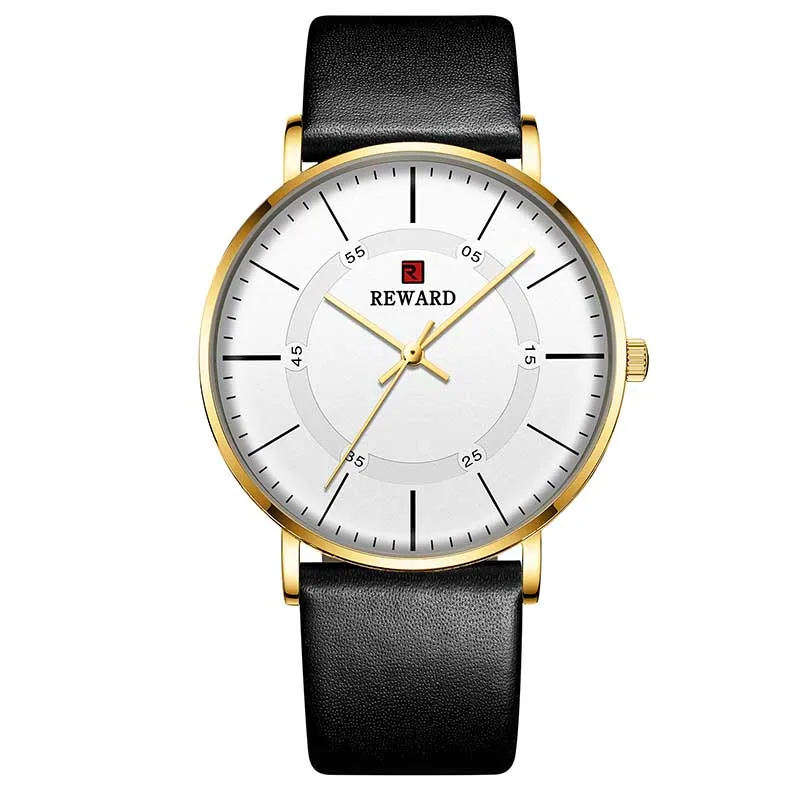 REWARD Military Mens Watches Top Brand Luxury Quartz Watch Men Casual Slim Waterproof Sport Wristwatch Fashion Relogio Masculino - Цвет: White Black