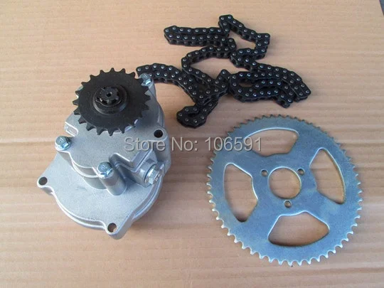 

Mini small Gasoline power transport case pedal two stroke engine motor output gear case ,shaft axis decrease speed case