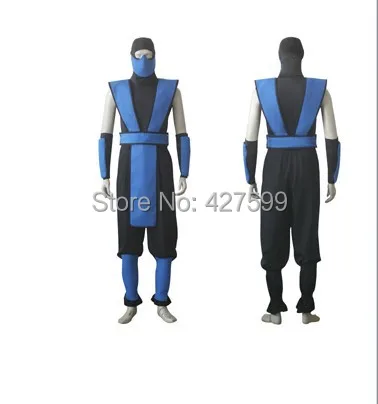 mortal kombat ninja sub zero cosplay costume men s suit with free