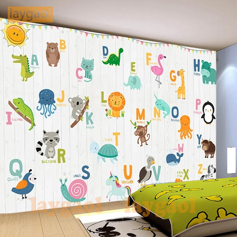 

Custom 3D Photo Wallpaper Cartoon animal Children Room Bedroom Wall Painting Living Room Wall Mural Wallpaper For Kids Room