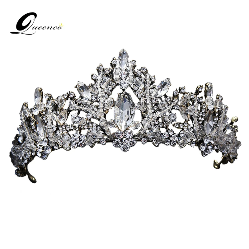

Retro Tiara Crown Vintage Wedding Hair Accessories Hair Jewelry Alloy Tiaras Beauty Royal Queen Crown Bridal Jewelry Hair