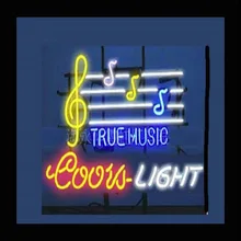 Настоящая музыка неоновая вывеска лампа Coors огни настоящий блок неоновая вывеска неоновый знак пива бар Pub Искусство ремесло Пользовательский логотип 24x20 дюймов