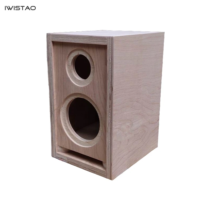IIWISTAO 4 дюймов 2 способ березы твердой древесины пустой динамик корпус наборы пассивный 1 пара HIFI аудио DIY