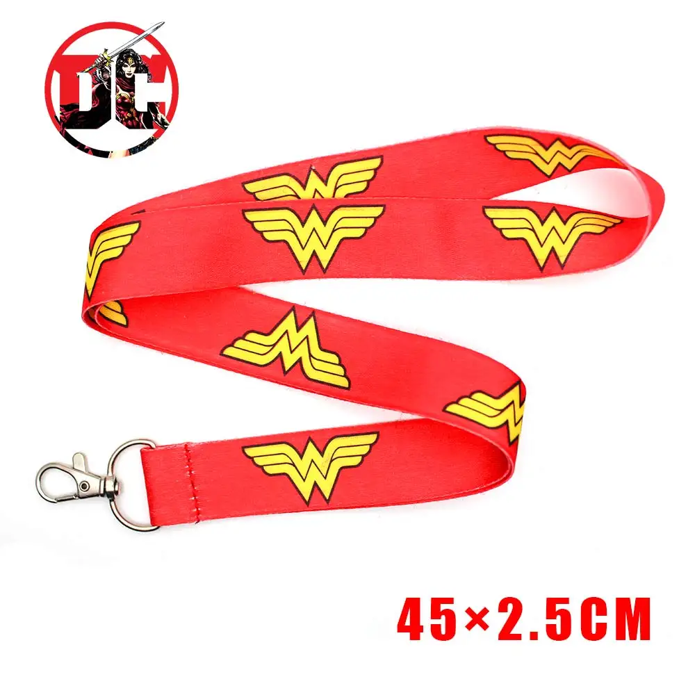 

DC Phone Rope Wonder Woman Diana Prince Pattern Keychain Lanyard Phone Accessory Neck Strap Badge Holder Hang Rope Lariat Toy