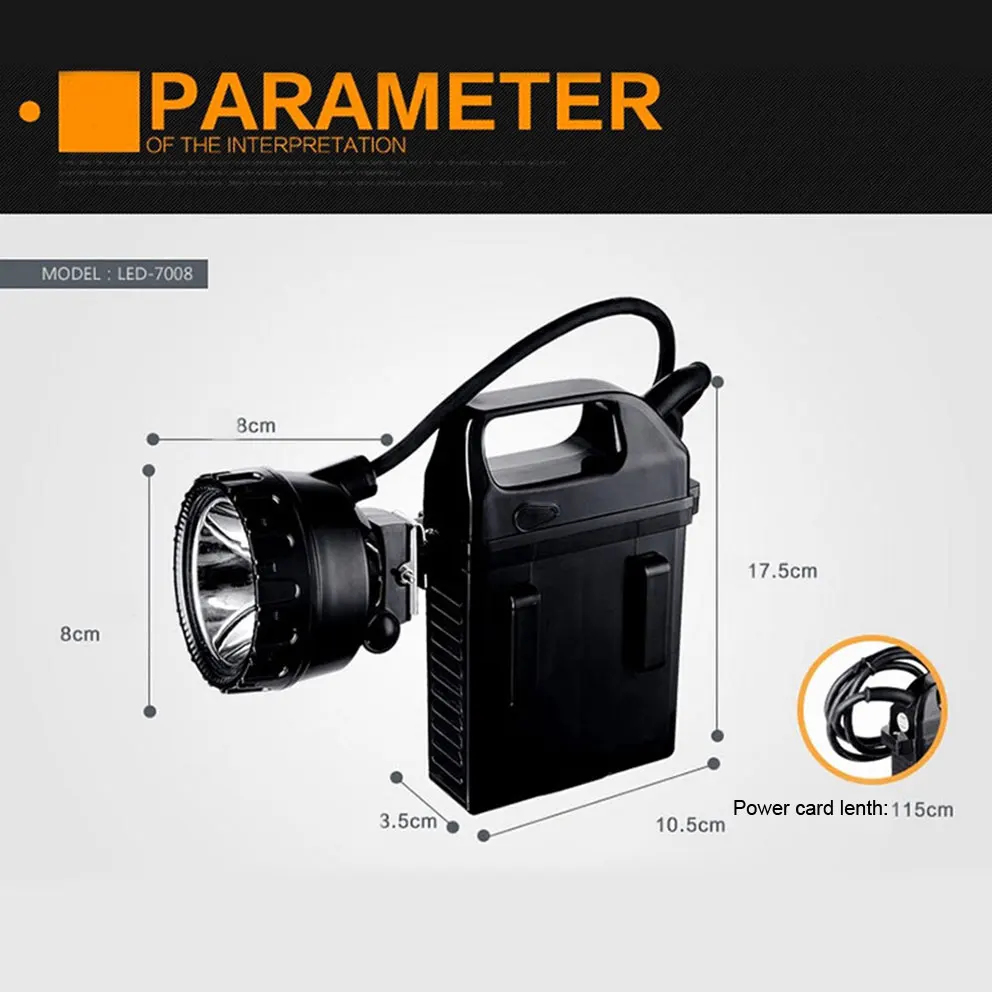 Горный налобный фонарь, водонепроницаемый светильник-вспышка, налобный фонарь, светодиодный светильник для горнодобывающей промышленности, перезаряжаемый налобный фонарь, лампа для рыбалки, ночная лампа для улицы