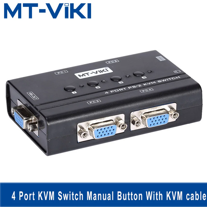 MT Viki 4 Port VGA Switch KVM Switch PS/2 Mouse Keyboard