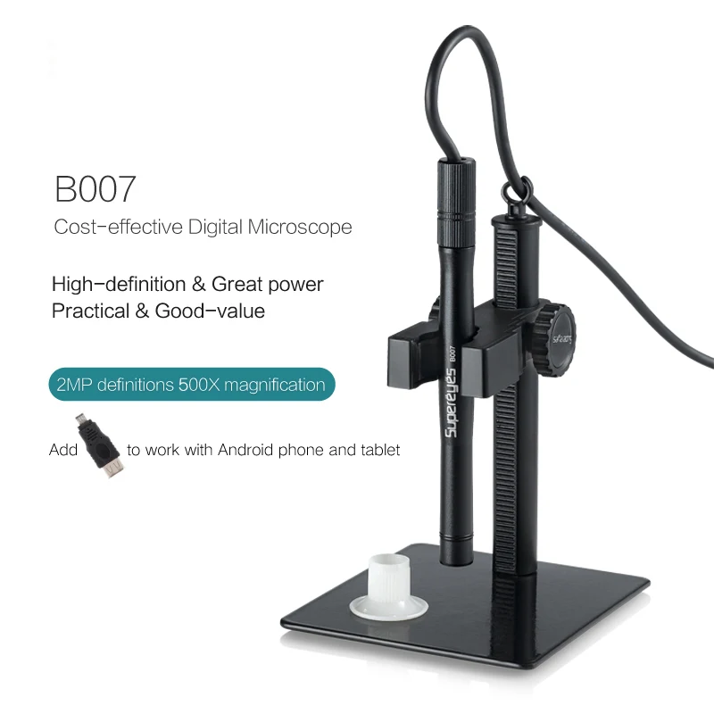 Цифровой микроскоп Supereyes B007 лупа 5 0 МП с ручной фокусировкой USB 1 ~ 500X