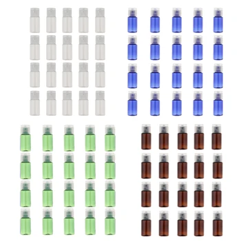

20PCS Empty Refillable PET Plastic Travel Cosmetic Make Up Container Bottles with Flip Caps Shower Lotion