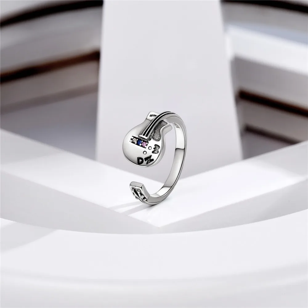 Серебряное Открытое кольцо U7 925 пробы регулируемое серебряное для любителей