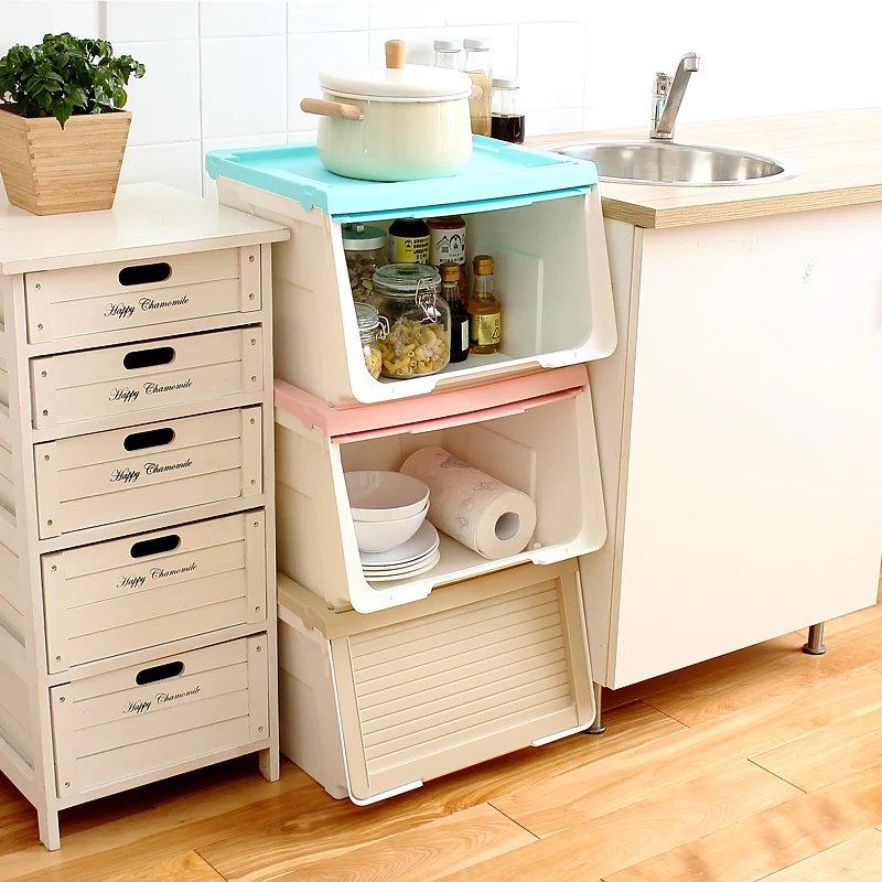 Dust Proof Sliding Door Can Be Stacked Plastic Storage Box Large