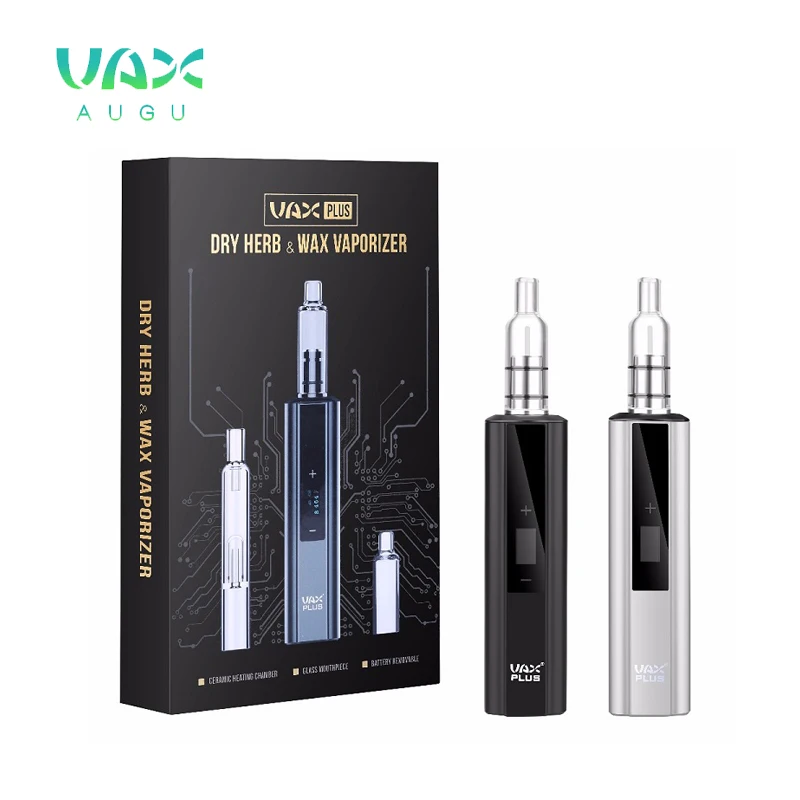 

100% original Vax plus dry herb wax Vaporizer 3000mah battery OLED display TC electronic cigarette with water pipe smoking vape