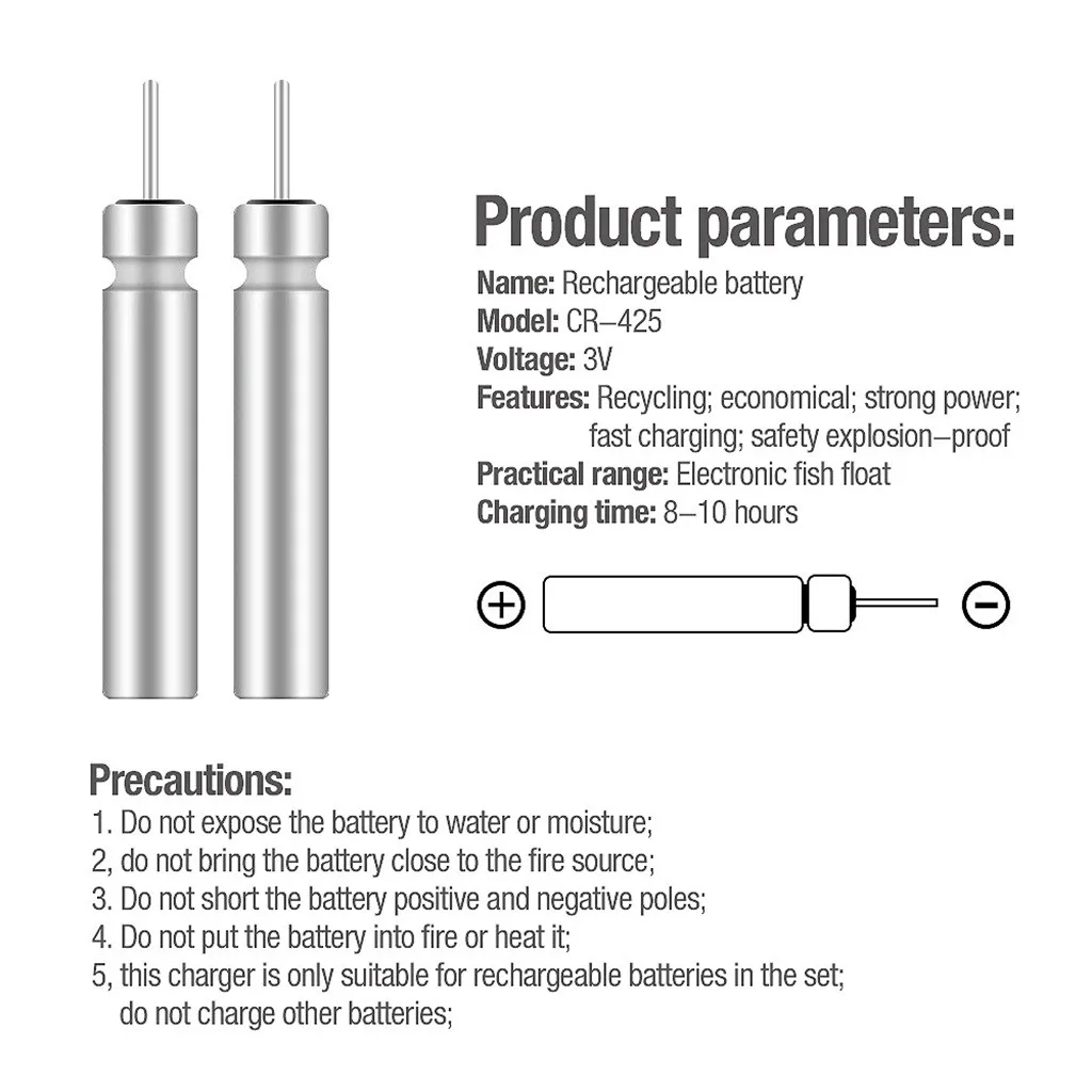 USB зарядное устройство поплавок аккумуляторная батарея CR425 зарядное устройство для электронных поплавки батареи плавающие батарейки электрическая зарядка
