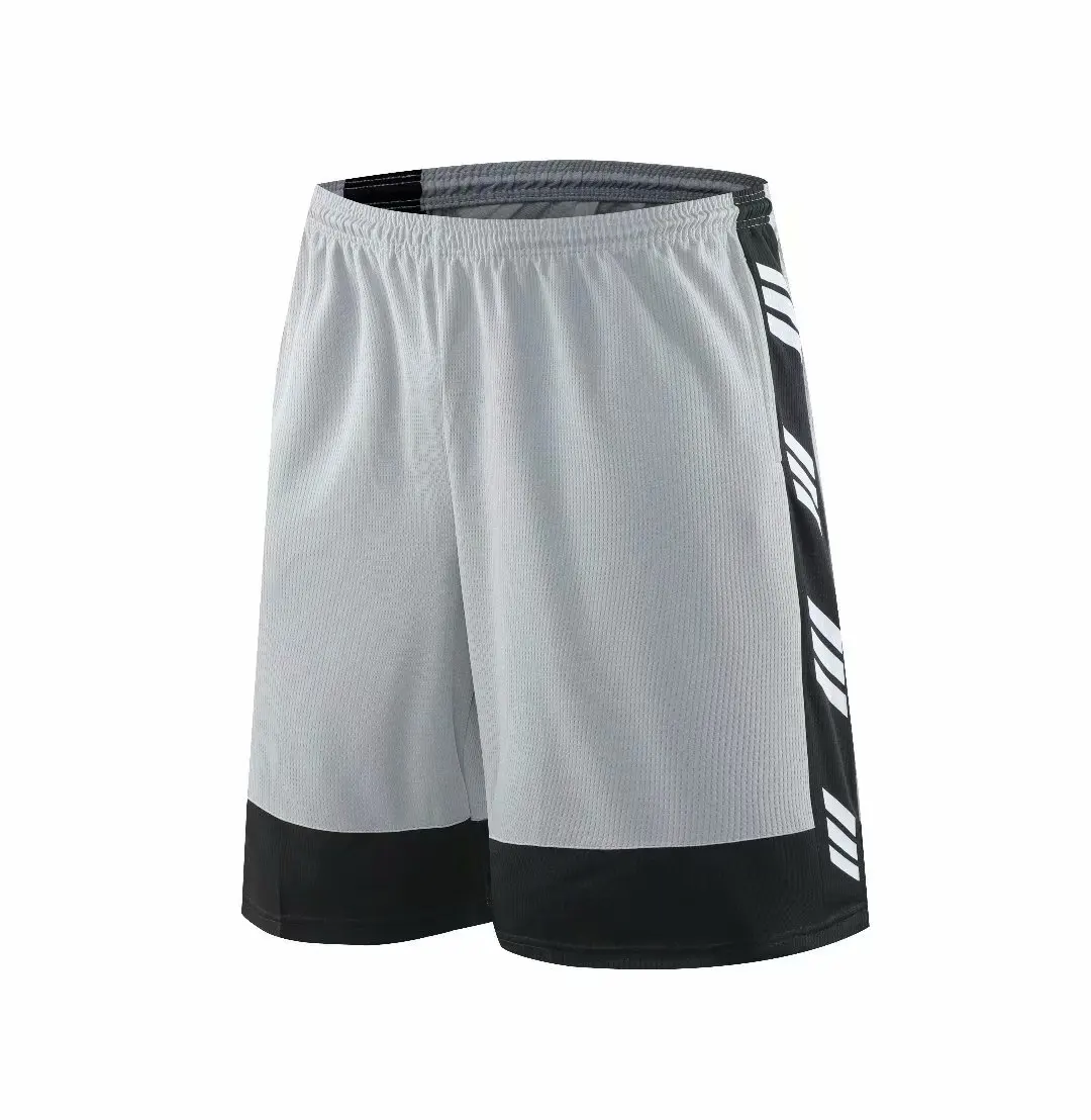 Спортивные мужские шорты для баскетбола тренировочные с карманами дышащие фитнес-зал пляжные свободные спортивные мужские шорты для занятия баскетболом Спорт Homme - Цвет: Серый