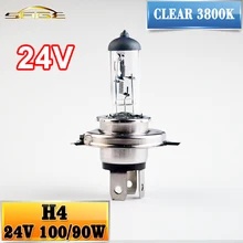 Hipppcron H4 24V 100/90W 10 шт, прозрачные галогенные лампы для грузовиков 3800 K, автомобильные фары, стеклянные лампы