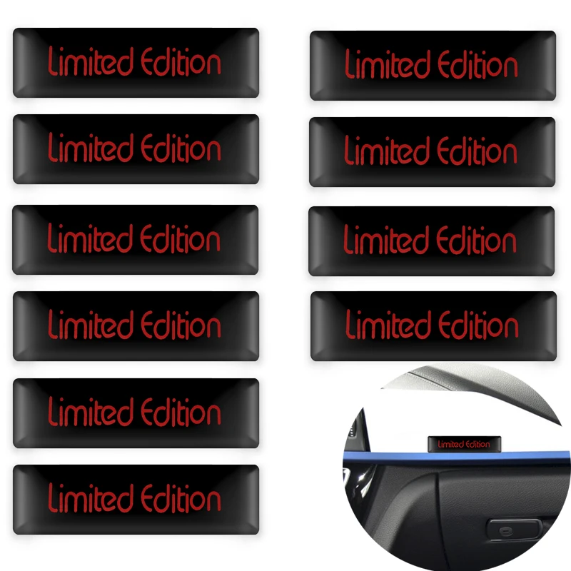 

10Pcs 3D Limited Edition Creative Auto Car Sticker Badge Decal Motorcycle Stickers Emblem for BMW Audi Opel Lada Honda Toyota
