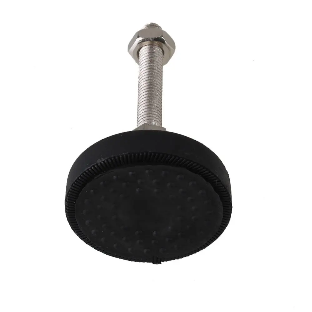 Black-50mm-M8-x-46mm-Threaded-Universal-Joint-Adjustable-Levelling-Feet-Furniture-Glide-Pad-Pack-of (2)