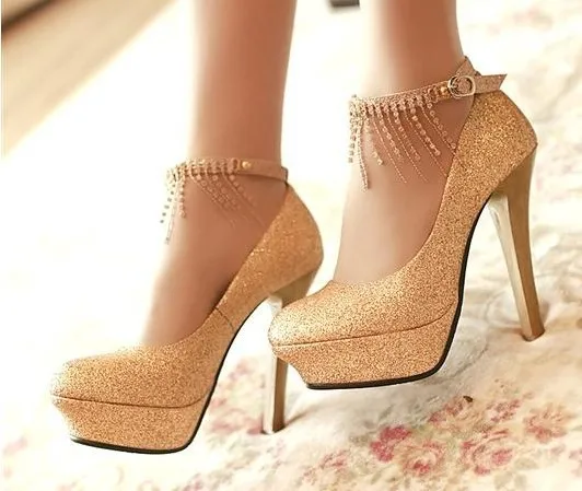 gold platform heels closed toe