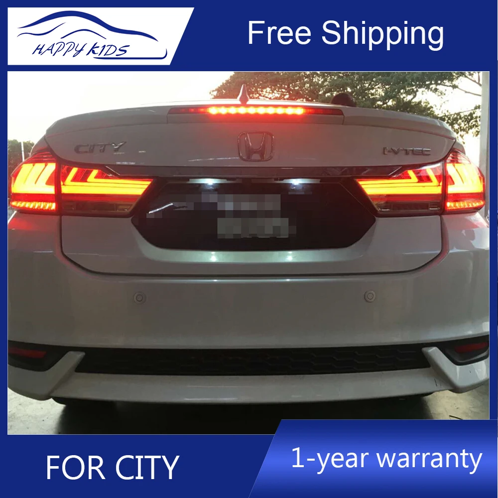 Car styling High Quality Tail light For Honda City 2014-2018 Led Light Rear Lamp back DRL+Brake+Park+Signal lights | Автомобили и