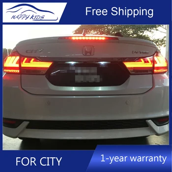 

Car styling High Quality Tail light For Honda City 2014-2018 Led Tail Light Rear Lamp back DRL+Brake+Park+Signal lights