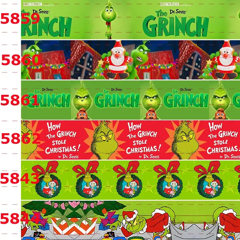 

10yards -different sizes -green merry Christmas ribbon tree printed Grosgrain ribbon