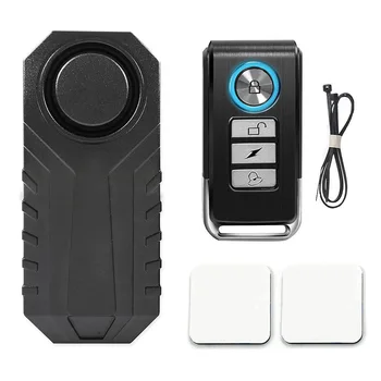 

113dB Wireless Anti-Theft Vibration Motorcycle Bicycle Waterproof Security Bike Alarm with Remote SMN88