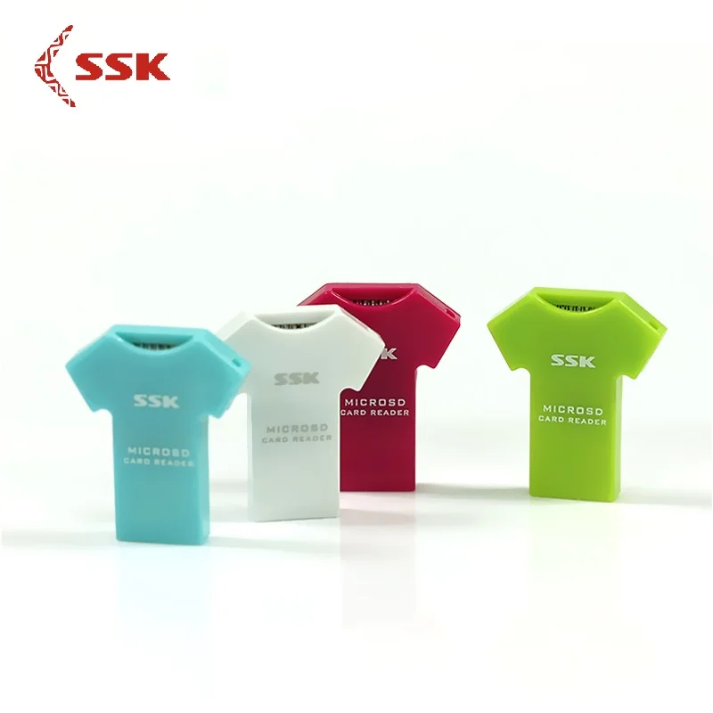 

SSK SCRS052 Micro SD USB2.0 Usb Card reader T-shirt Card Reader TF Personality Mini Mobile Phone