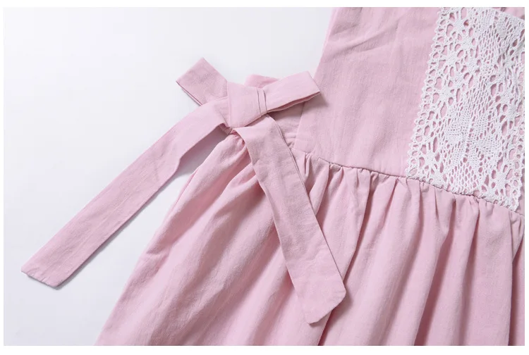 Ins/Лидер продаж, платье для маленьких девочек в европейском и американском стиле, Детская летняя одежда принцессы с кружевным бантом