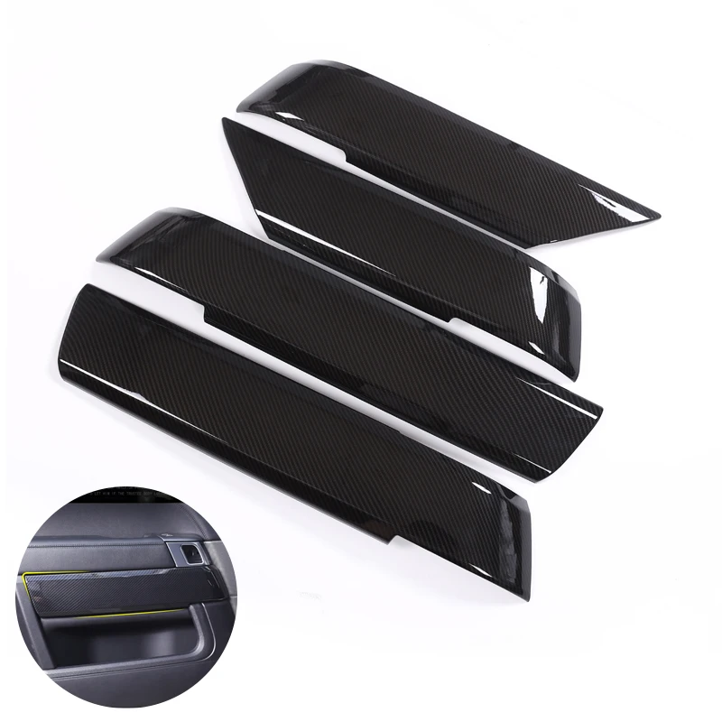 

For Land Rover Range Rover Sport RR Sport 2014 2015 2016 2017 4pcs Car Door Handle Panel Armrest Carbon Fiber Texture Cover