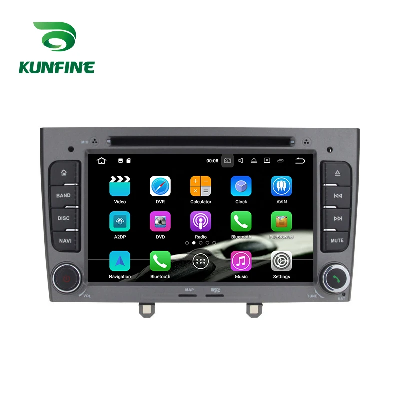 Android 9,0 Core PX6 A72 Ram 4G Rom 64G Автомобильный DVD gps мультимедийный плеер стерео для peugeot 308 2008 2009 2010 радио головное устройство