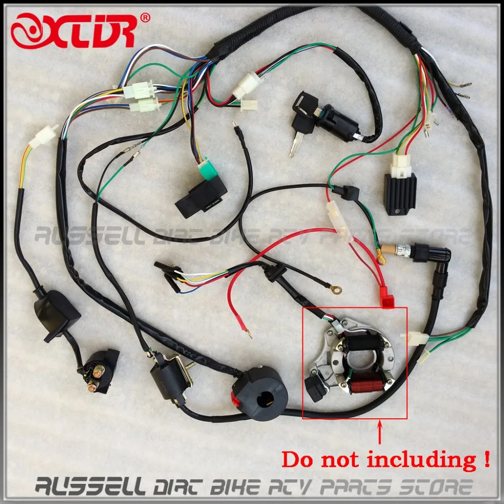 Faisceau de câblage électrique complet CDI bobine d ... china atv wire diagram 