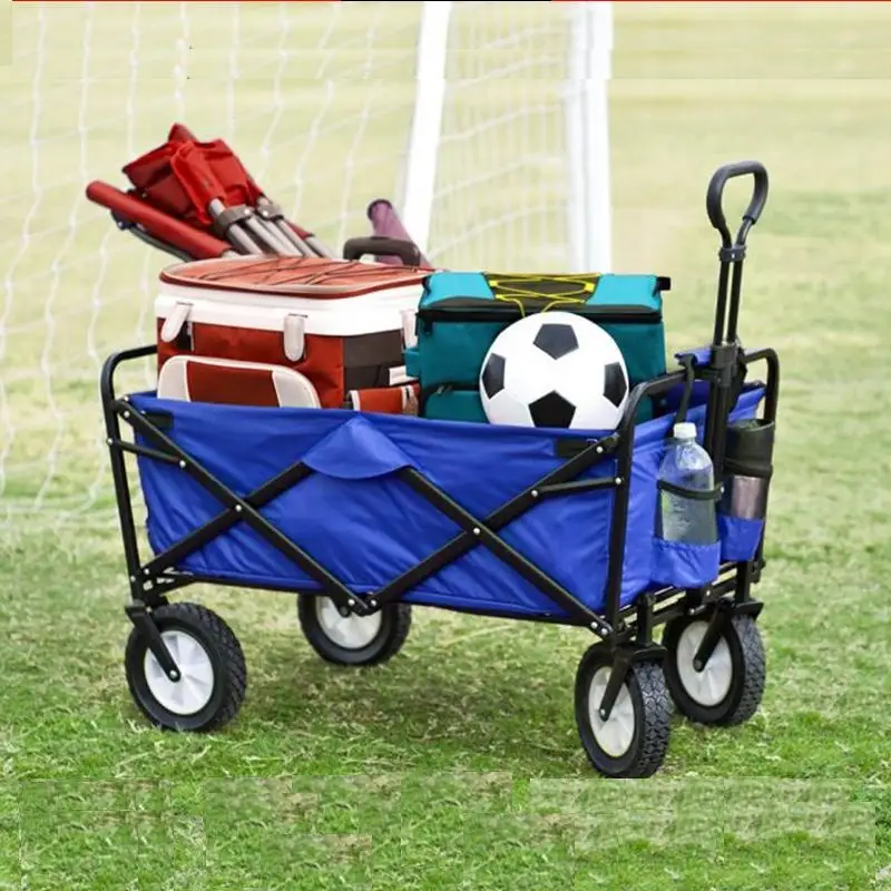 

Multi-purpose Folding Beach Cart with Balloon Tires Mobility Sand Super Large Trolley Pet Stroller for Many Dogs and Cats