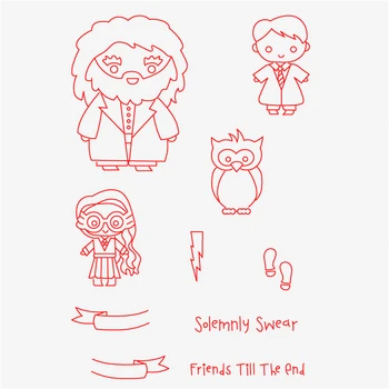 

Magical Friends Transparent Clear Silicone Stamp/Seal for DIY scrapbooking/photo album Decorative clear stamp sheets HEM21