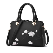 Модный Топ качество Для женщин сумочка кожаная сумка Новое поступление Женская сумка изящной вышивкой леди сумка большой Ёмкость
