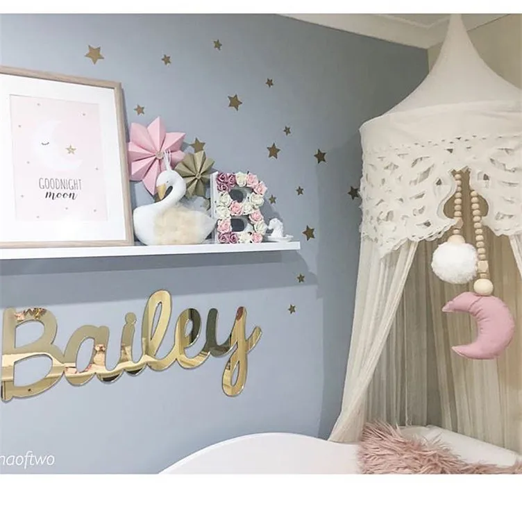 

Home Decor Hanging Decorations Star Moon Ball Wooden Beaded Ornaments Children Room Game Tents Bed Decoration