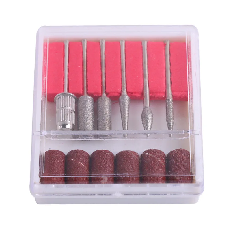 

6pcs/lot Nail Electric Drill Bits Grinding Head Kit Sanding Bands File Set for Filing Machine Pedicure Manicure Tools