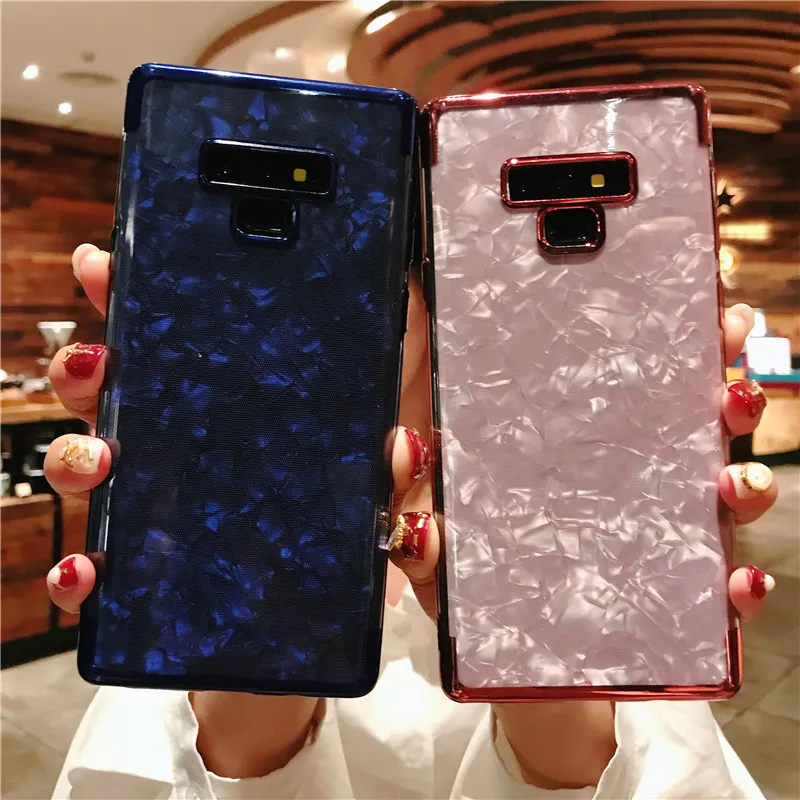 

For Samsung Note 9 S10 S10E S9 S8 Plus S7 S6 Edge Glitter TPU Marble Case Galaxy M10 M20 M30 A10 A30 A40S A50 Cover Phone Cases