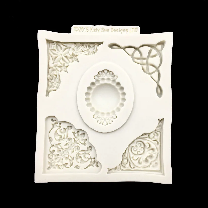 

Wholesale 10 Pcs/lot Five Decorative Pattern Shapes Silicone Sugarcraft Mould, Fondant Cake Decorating Tools Bakeware