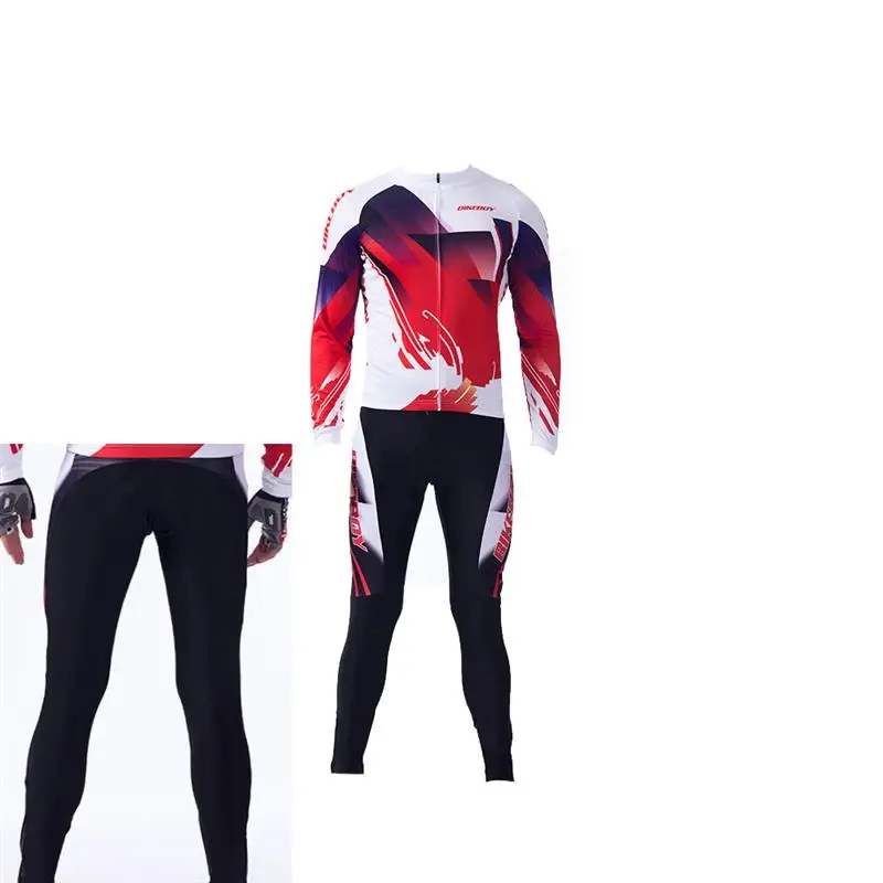 1 комплект унисекс велоспорт длинный рукав, дышащий комплект Джерси на молнии Быстросохнущий велосипедный костюм колготки одежда для спорта на открытом воздухе