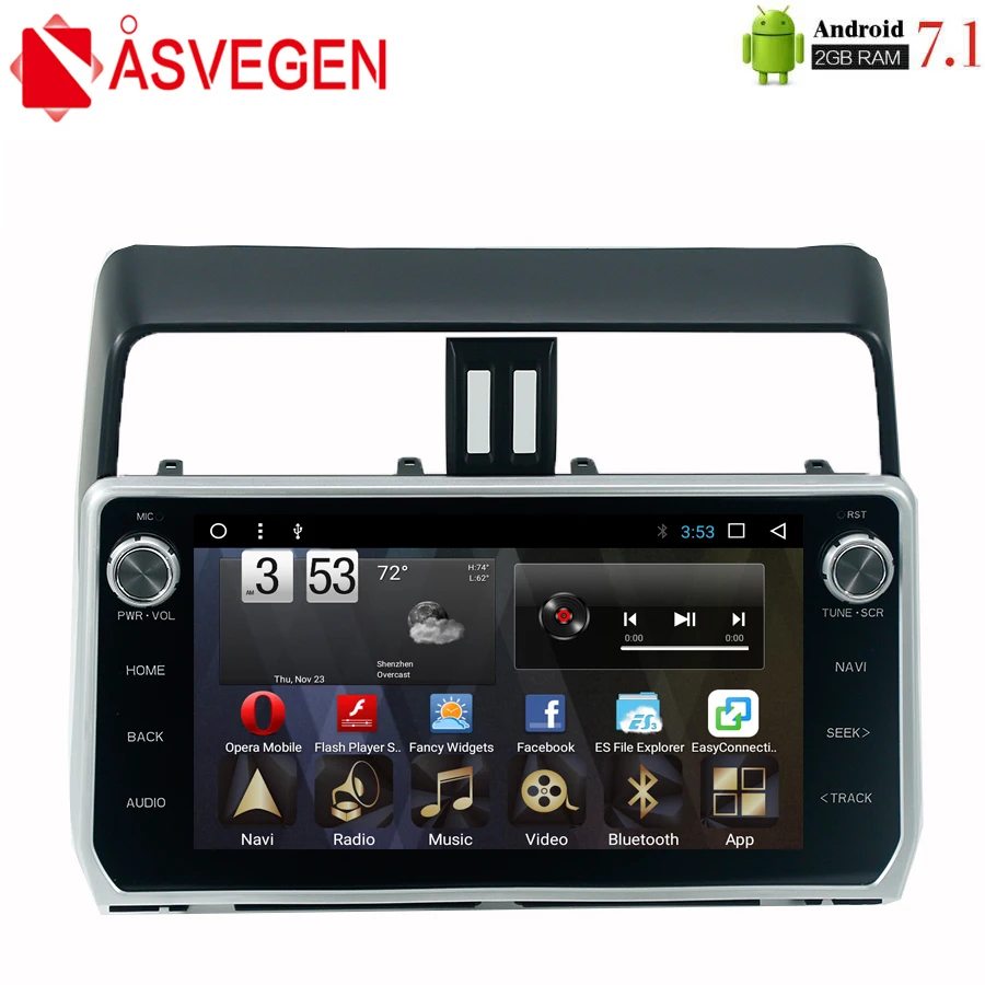Excellent Asvegen Car GPS Radio For Toyota Prado New 2018 10.2