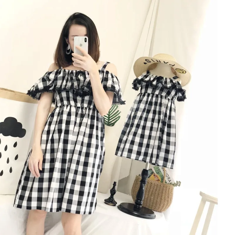 mother daughter plaid dresses